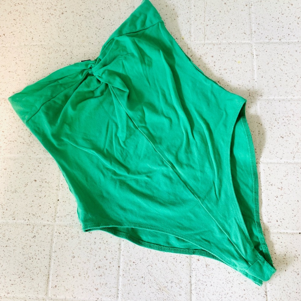 Forever 21 strapless, green bodysuit size medium